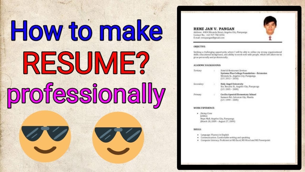 How to make best resume from android phone(mobile).Make ...