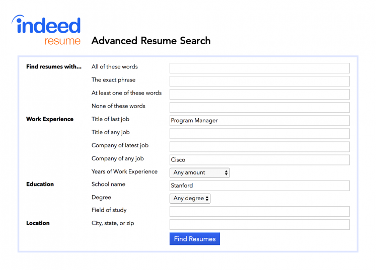 How to Use Indeeds Advanced Resume Search to Find Great Candidates ...