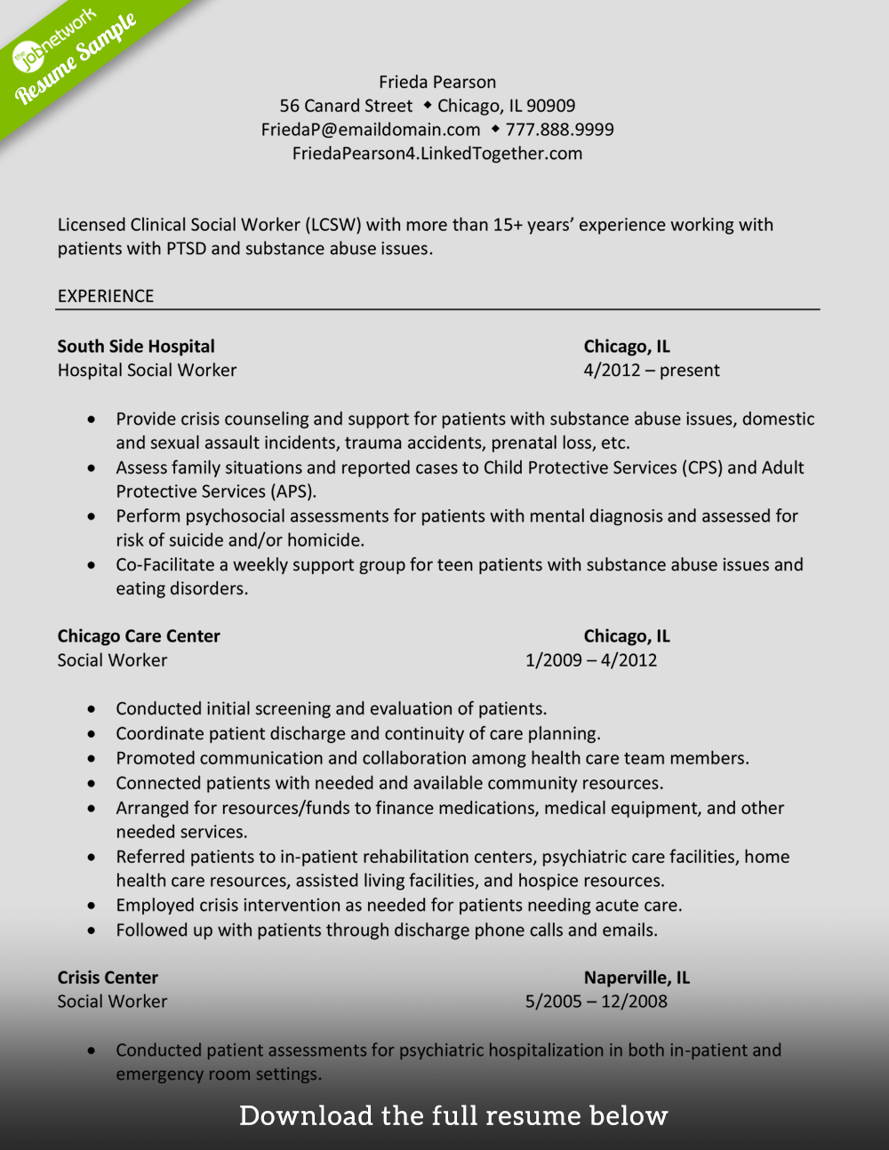 How to Write a Perfect Social Worker Resume (Examples Included)