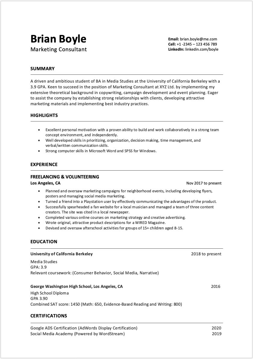 How to Write a Resume With No Work Experience  Resumeway