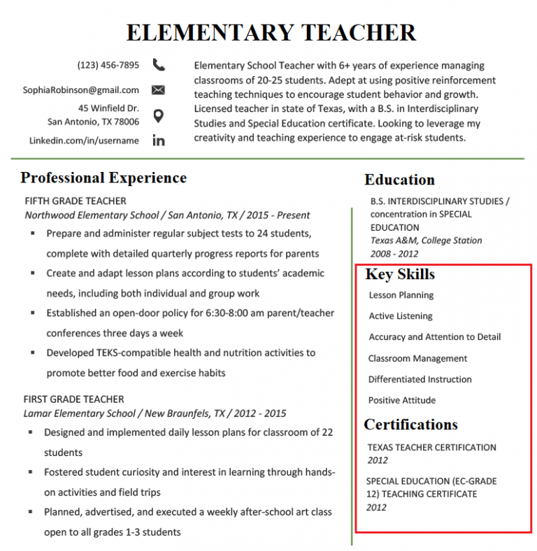 How to Write an Excellent Teacher Resume