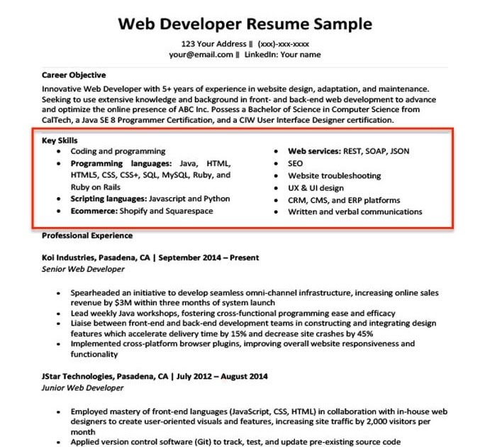How To Write Computer Knowledge In Resume