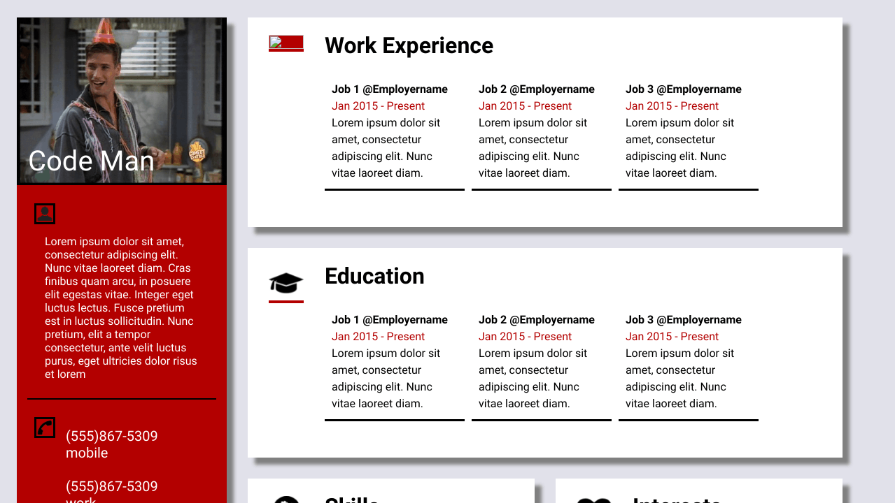 HTML/CSS Resume template