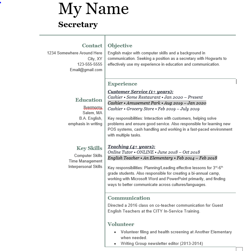 I never really learned how to write a good resume, help ...
