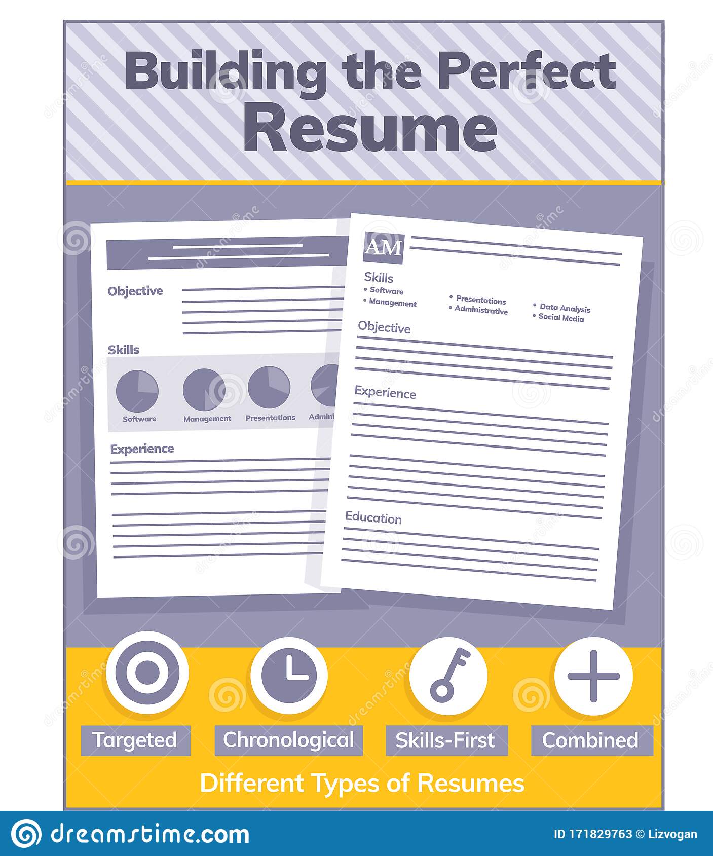 Illustration Infographic of How To Build the Perfect Resume. Stock ...