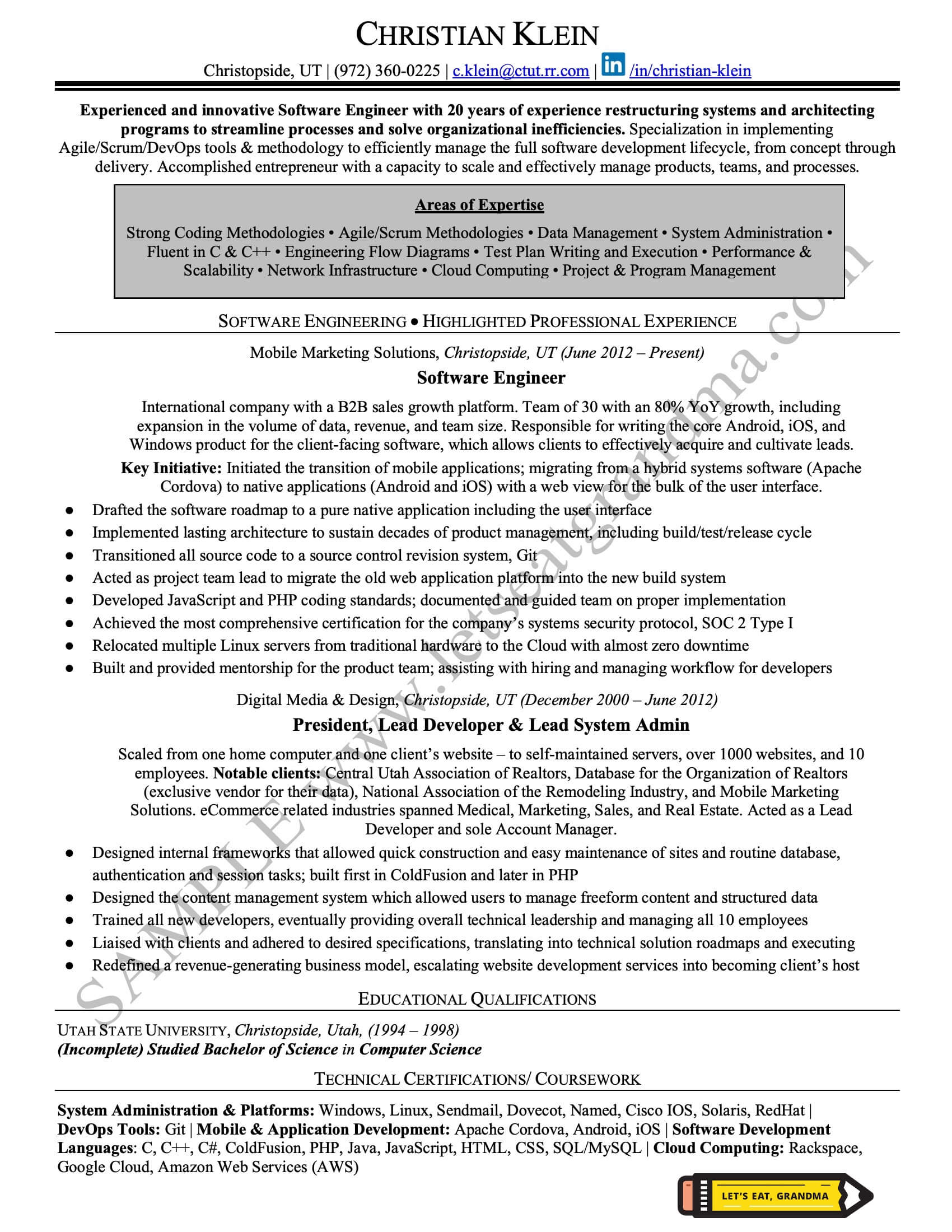 Infographic: Your Guide to ATS Resume Format (with Example)