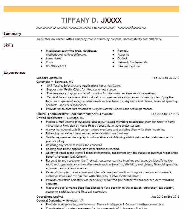 IT Support Specialist Resume Example Expert IT Consultants, LLC ...