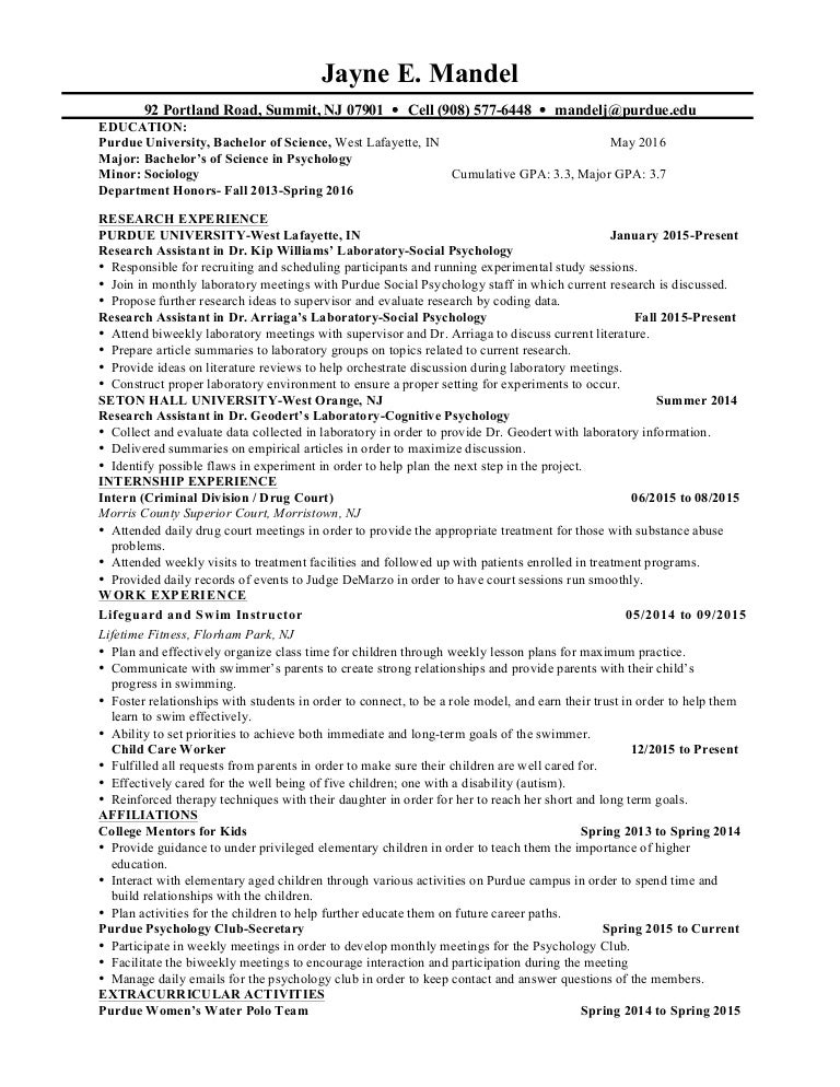 Jayne resume (cv)