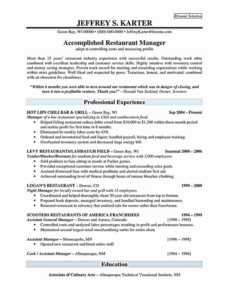 Kitchen Manager Job Description Resume Beautiful Best 25 ...