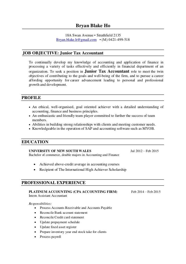 LinkedIn resume