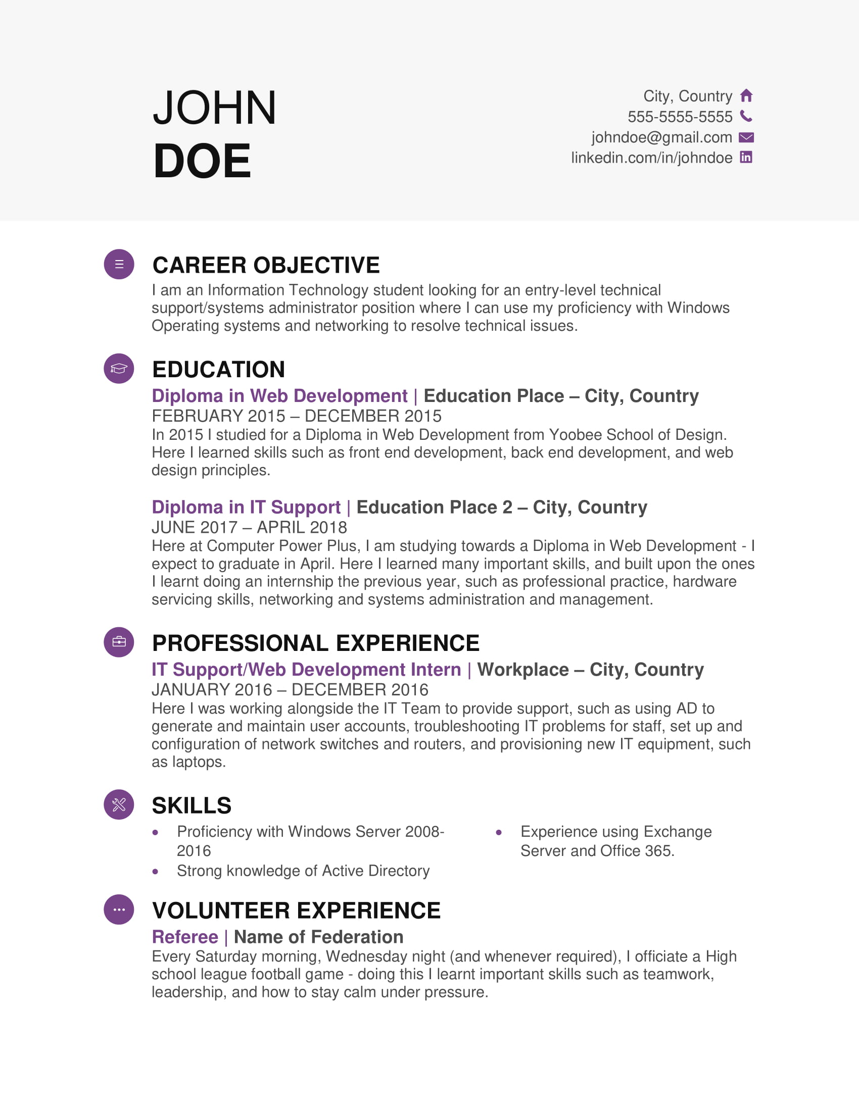 Looking for a first professional IT job  how can I make my CV better ...