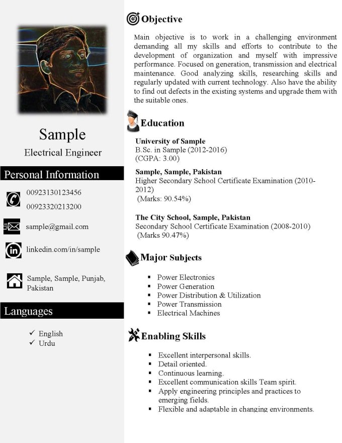 Make resume and linkedin profile by Nouman035