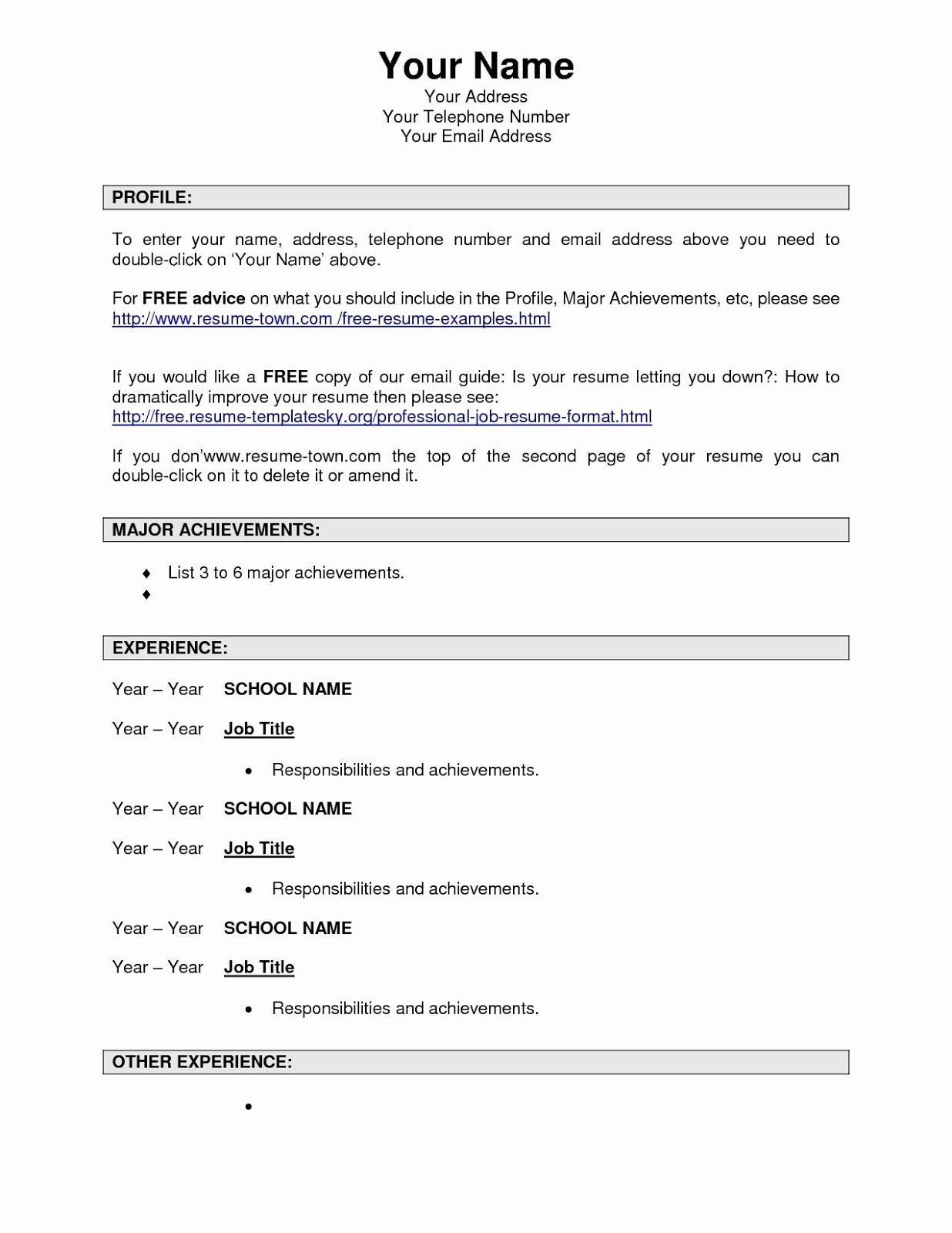 Name of Resume Examples 2019 Name of Resume File 2020 ...