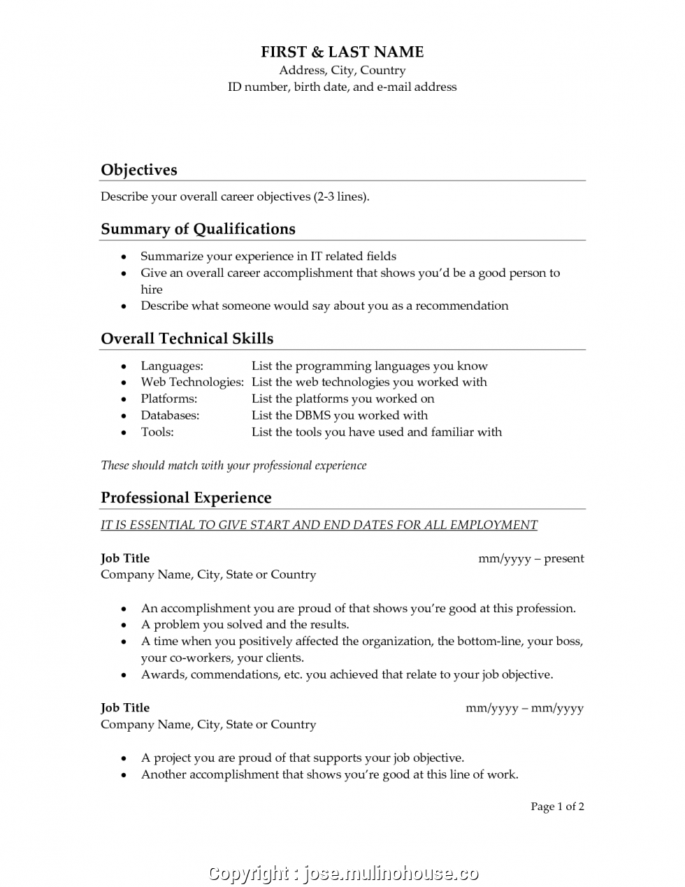 New Example Of Good Objective On Resume Good Objectives In ...