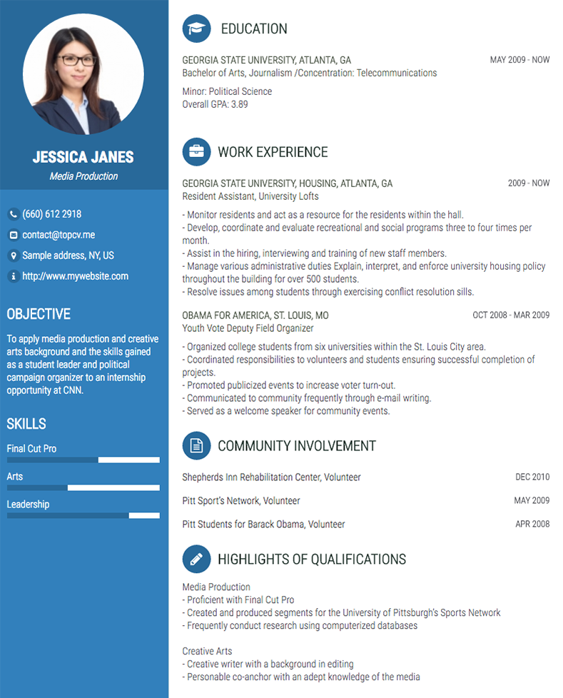 Onepage impressive CV Template (With images)