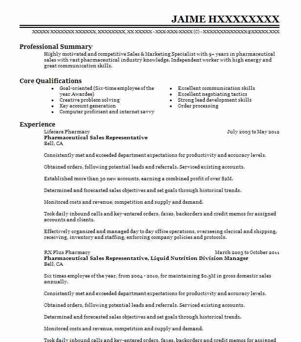 Pharmaceutical Sales Rep Job Description For Resume : Pharmaceutical ...