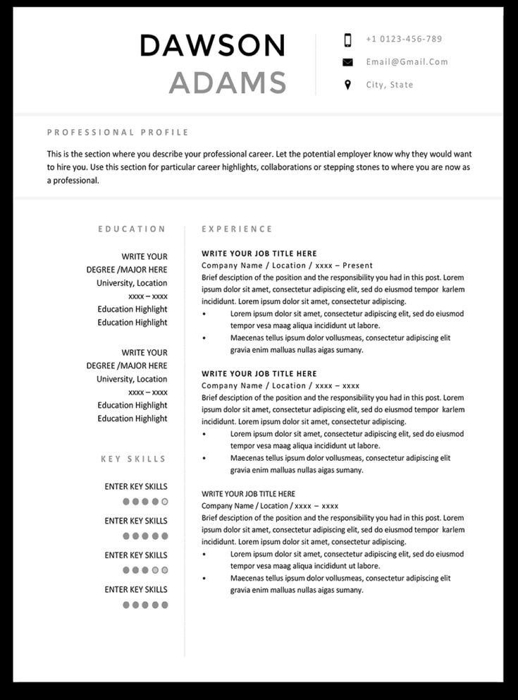 Pin on Resume Design Template