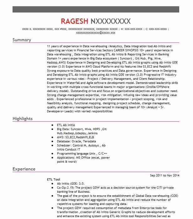 Programmer Analyst Resume Example Cognizant Technology Solutions ...