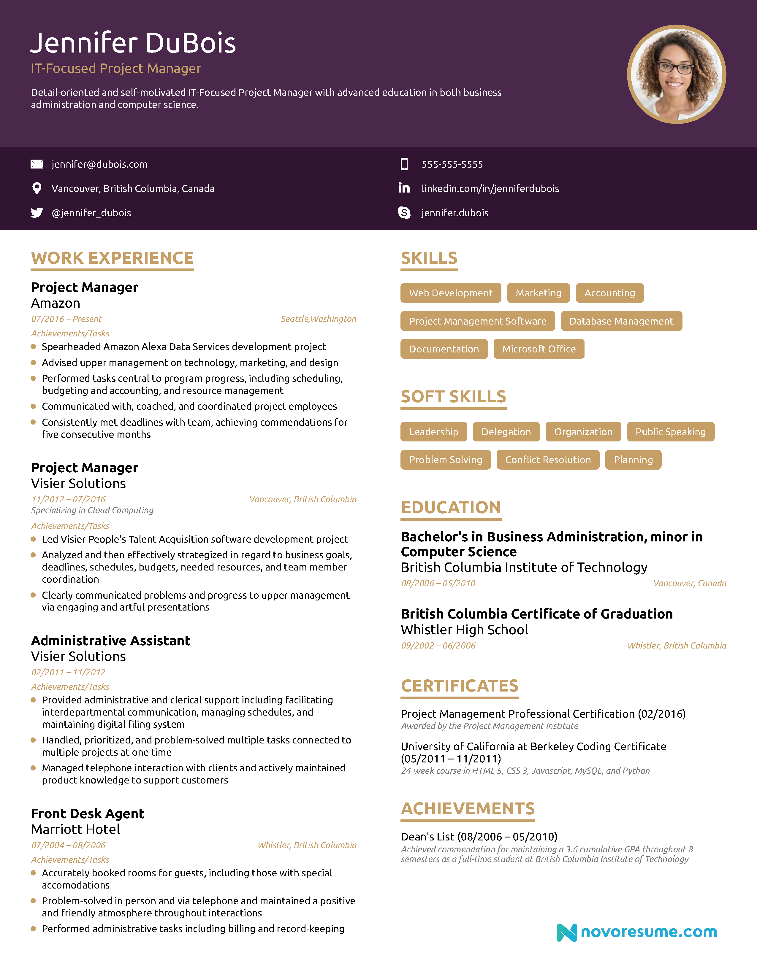 Project Manager Resume [2021]
