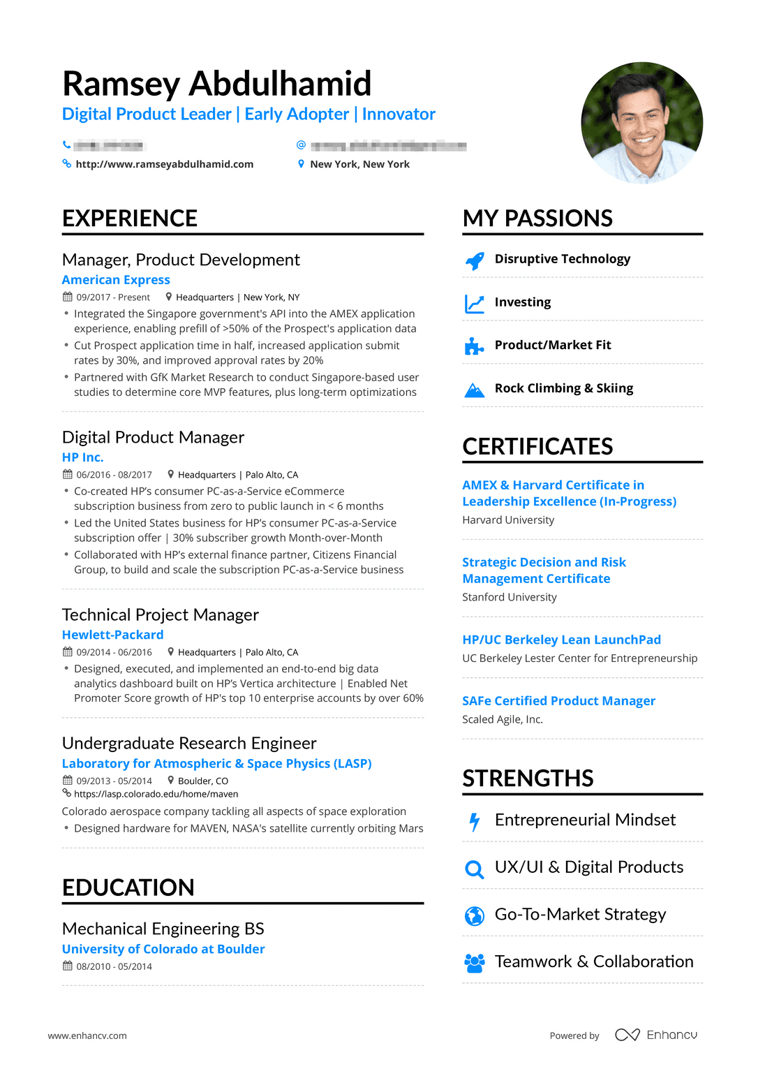Real Product Manager Resume