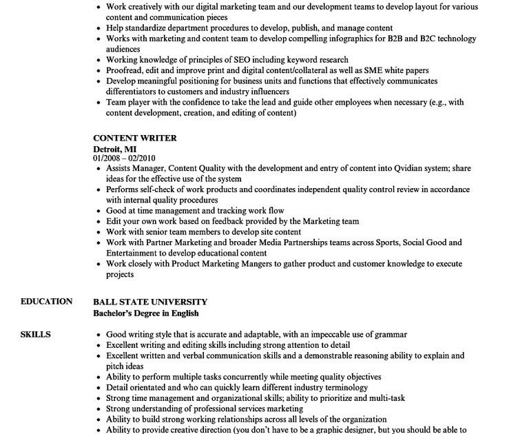 Resume Bullet Points Example