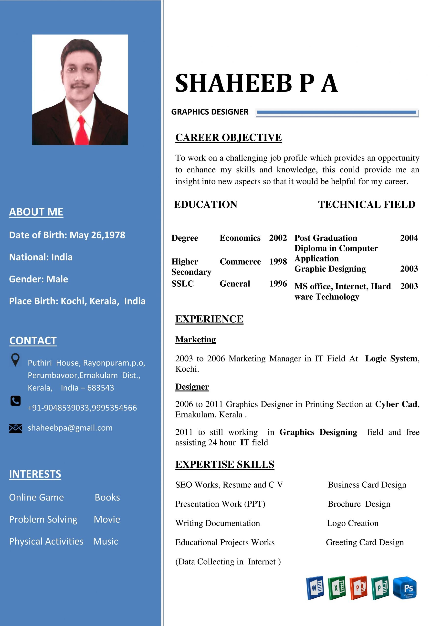 Resume &  CV Different Type
