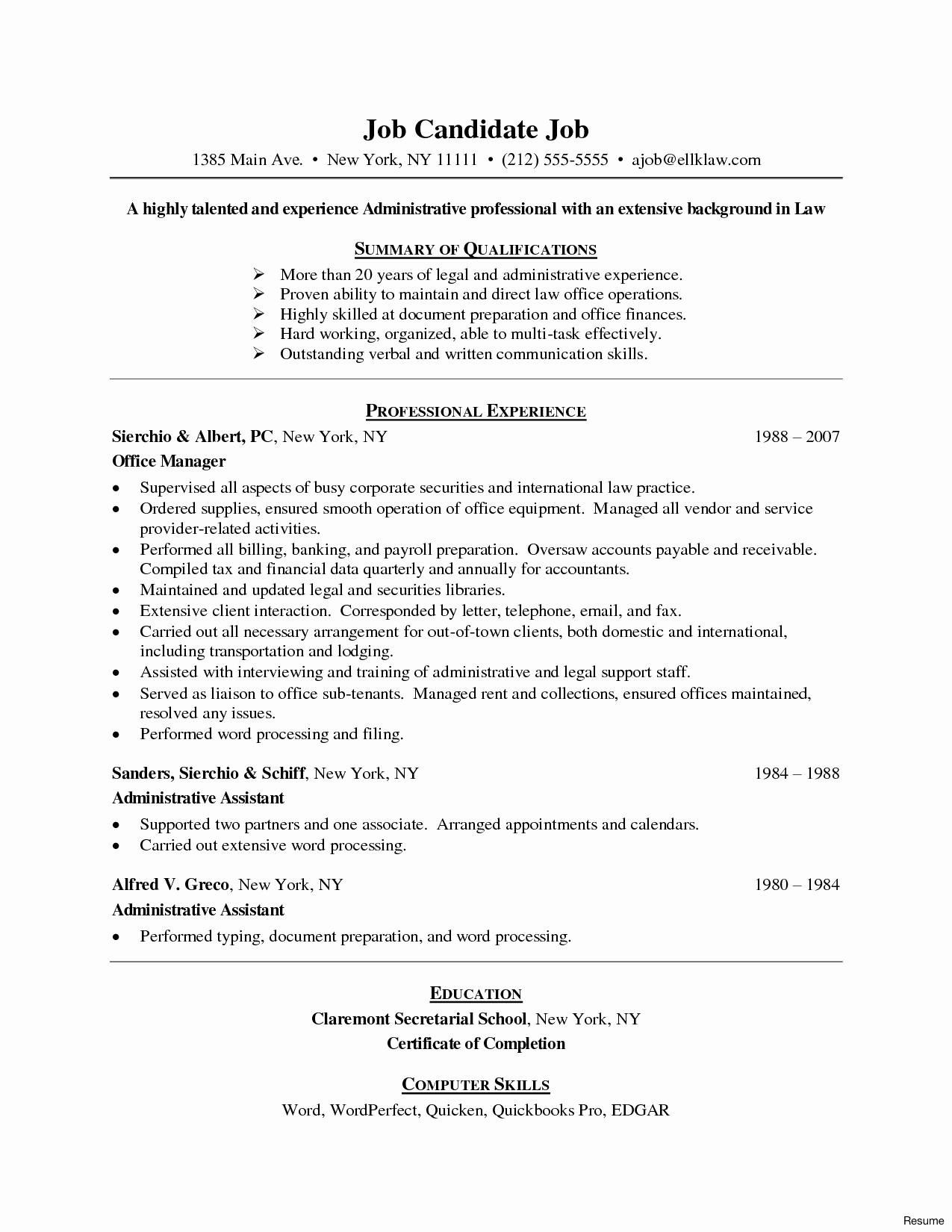 Resume Format 20 Years Experience