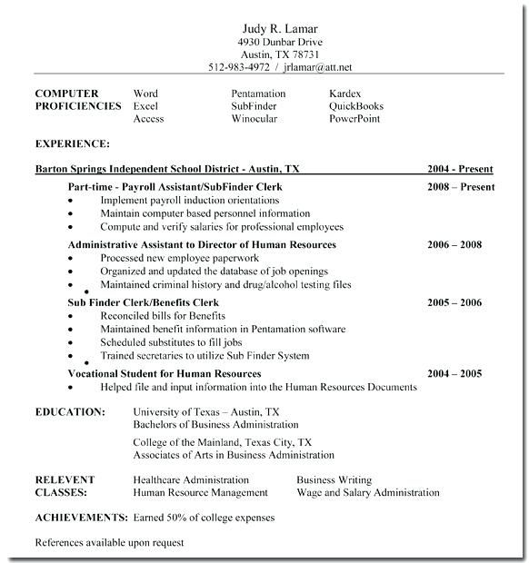 Resume Format Dates