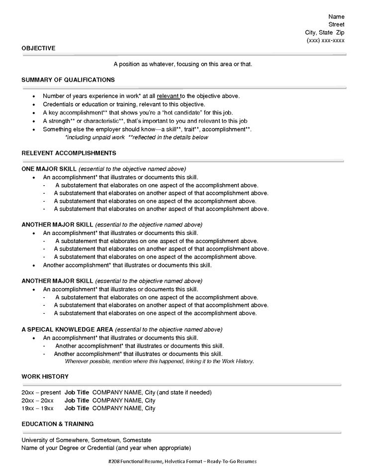 Resume Order Education Experience