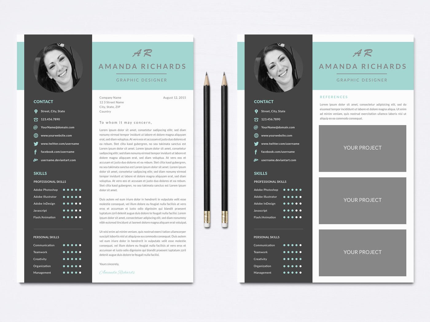Resume Template 001 for Photoshop By NM