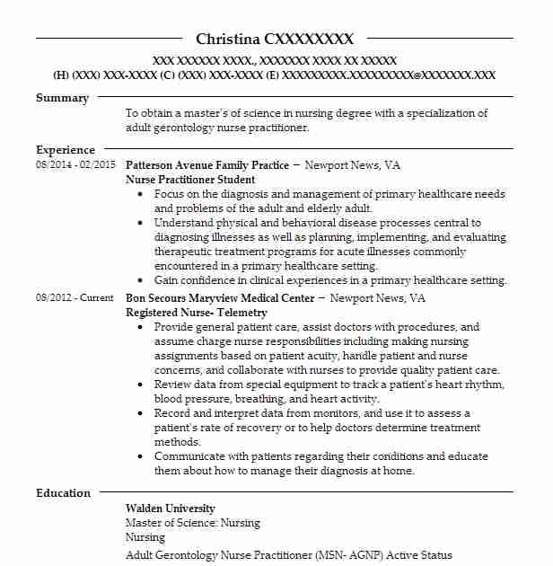 Resume Template Collection: Entry Level Nurse Practitioner Resume Template