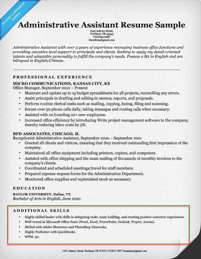 Resume Template Skills Section 2 Doubts About Resume Template Skills ...