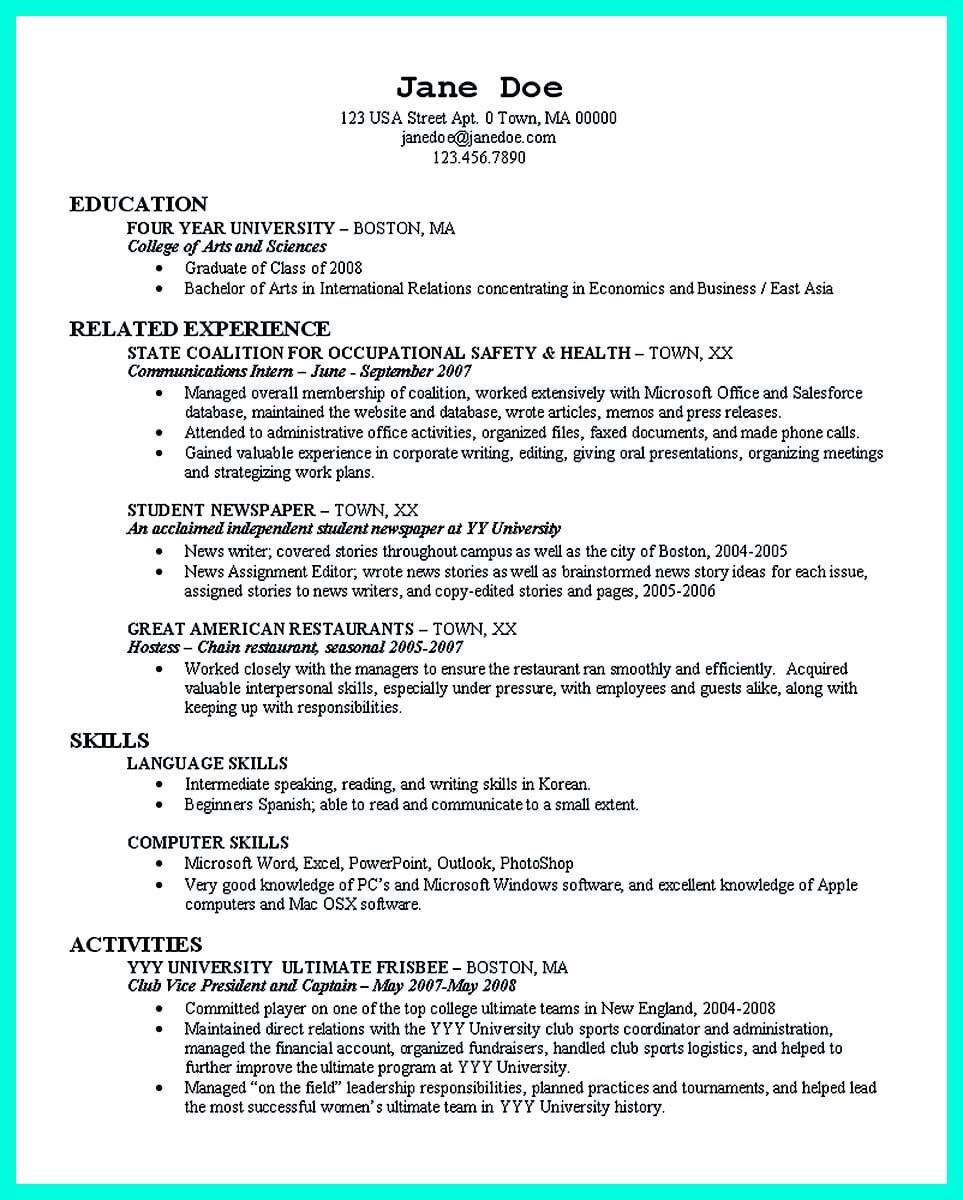 Resume Templates For A College Student 2 Reasons Why Resume Templates ...