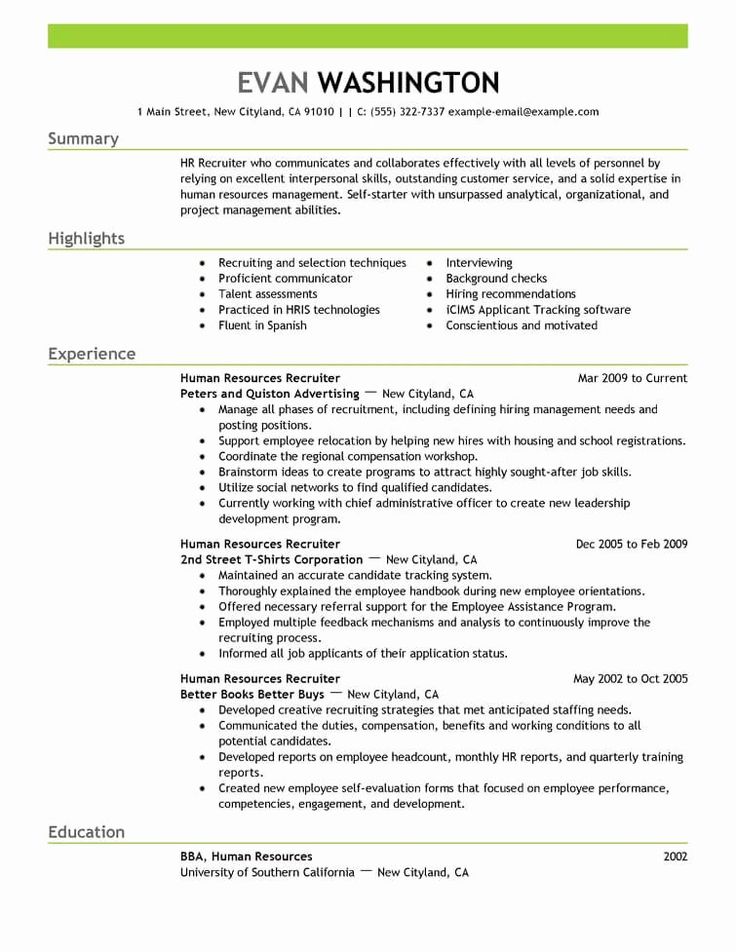 Resume Title Examples for Any Job New Best Recruiting and Employment ...