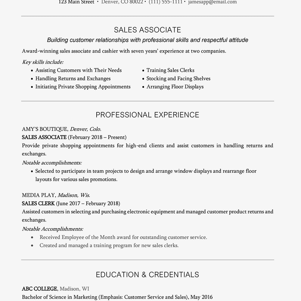 Resume With a Headline Example and Writing Tips