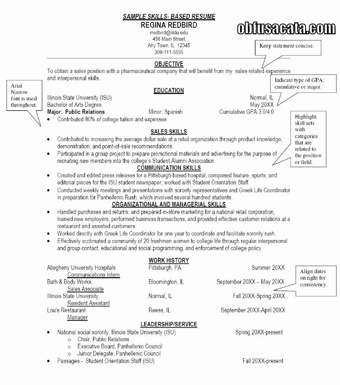 Skills Based Resume Template / Pin on Functional Resumes
