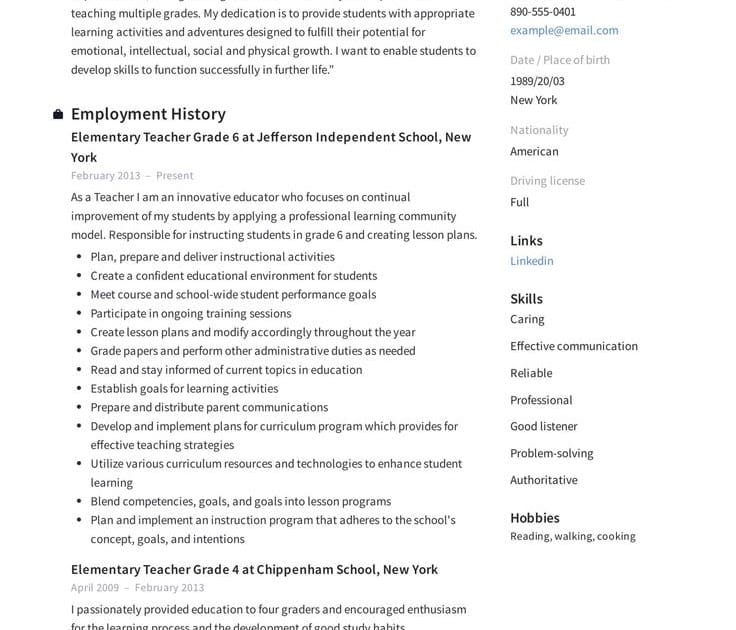 Teacher Resume Examples 2020 / 40 Free Sample Resume for Teachers in ...