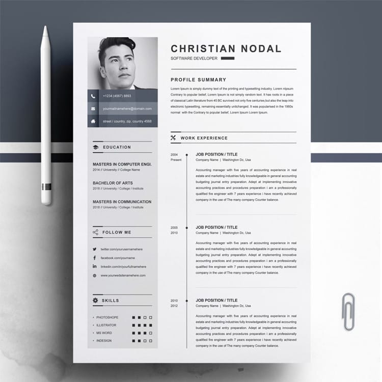 Top 10 Professional Resume and Perfect CV Templates for Jobs