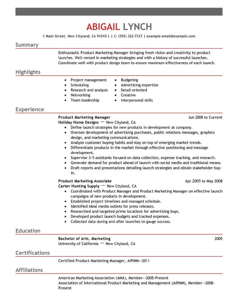 Top MBA Resume Samples &  Examples for Professionals ...