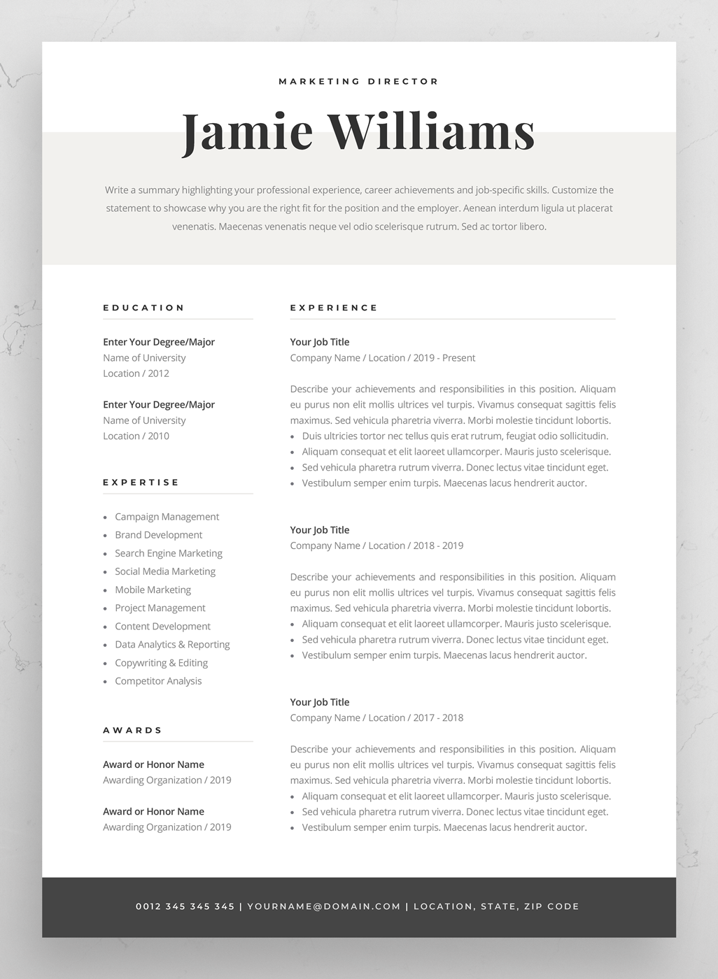 What Does Resume/cv Stand For