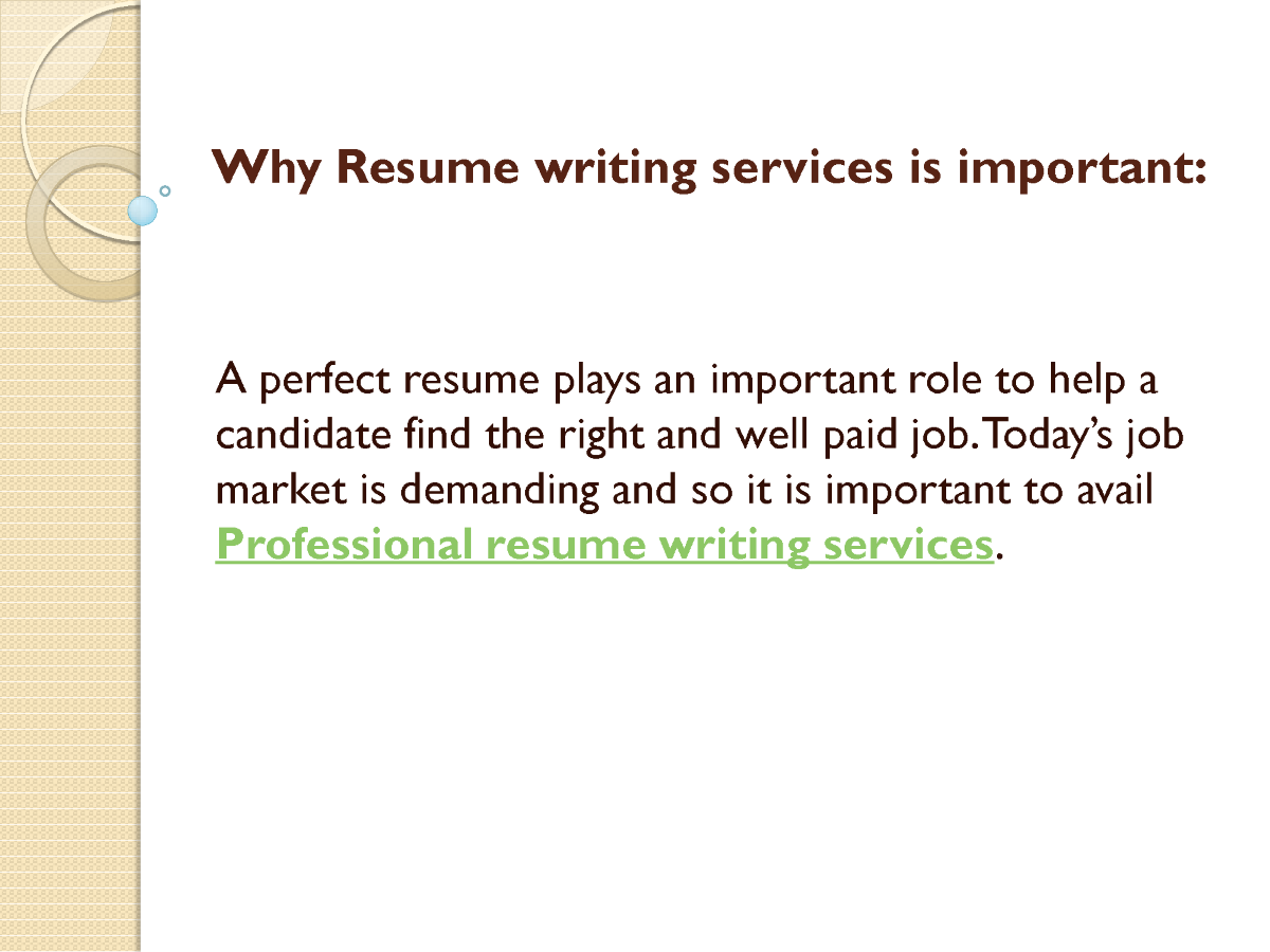 Why Resume Writing Services is Important