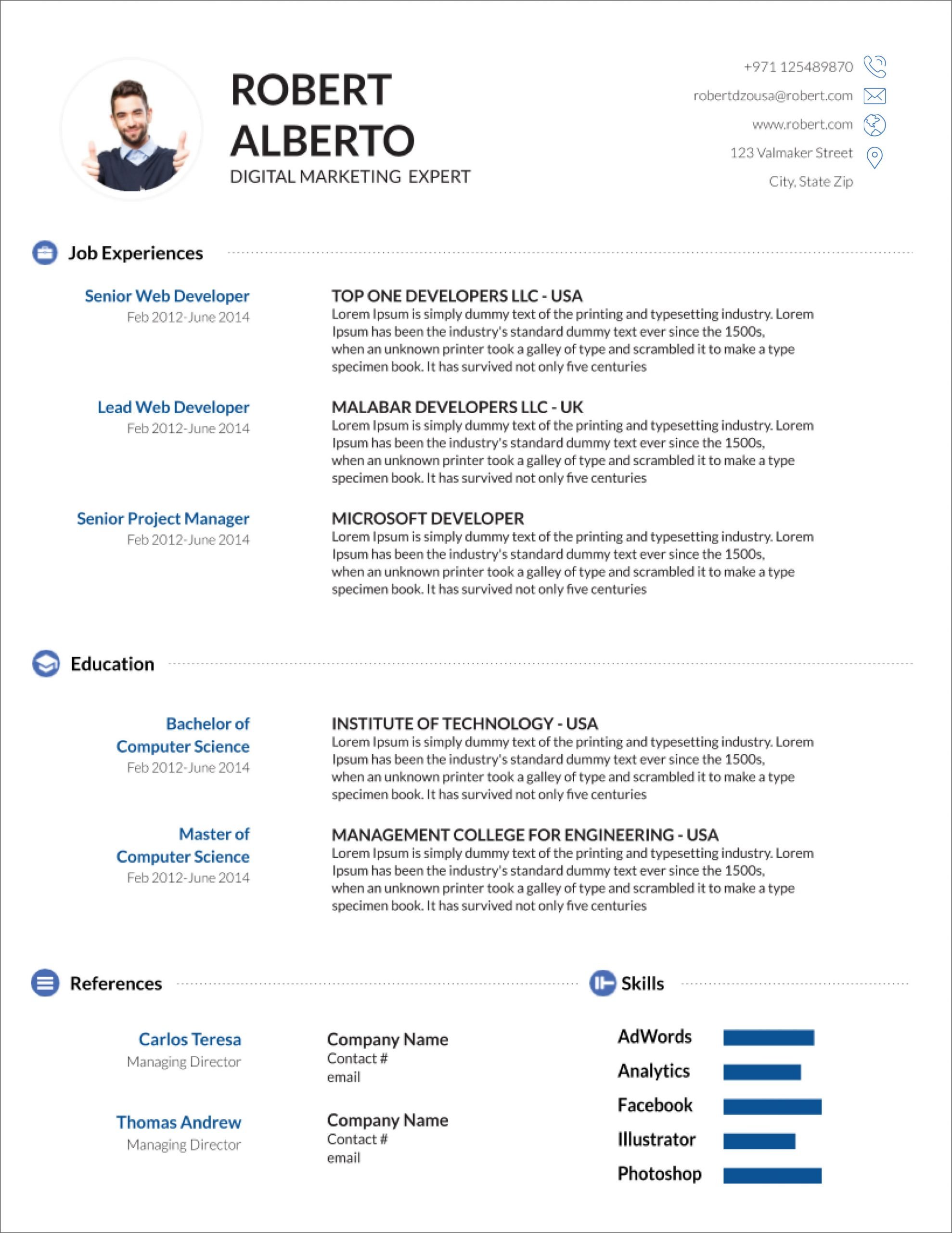 Wonderful Resume Format Word For Office Boy Free Resume Templates for ...