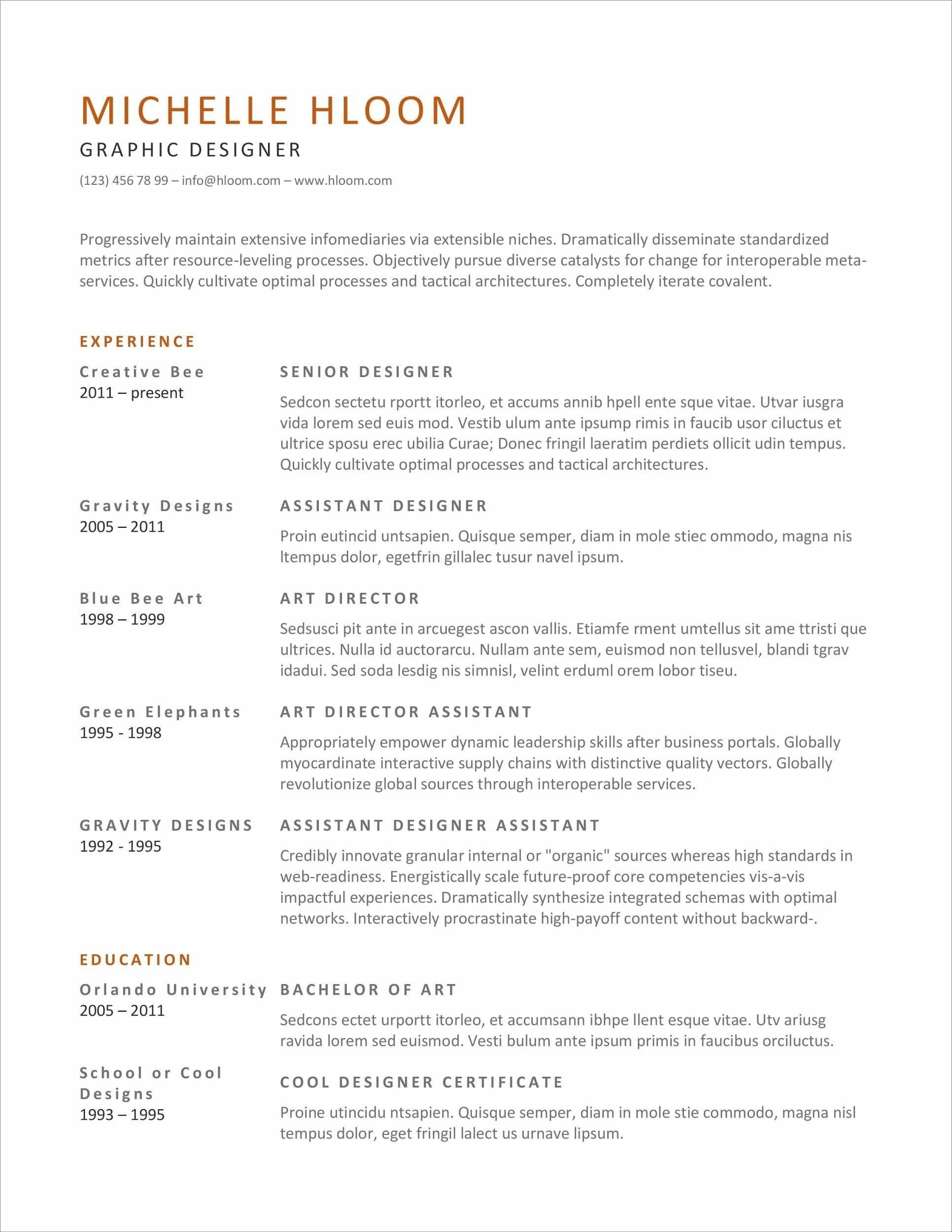 Word Document Resume Template Free / Free Resume Templates For ...