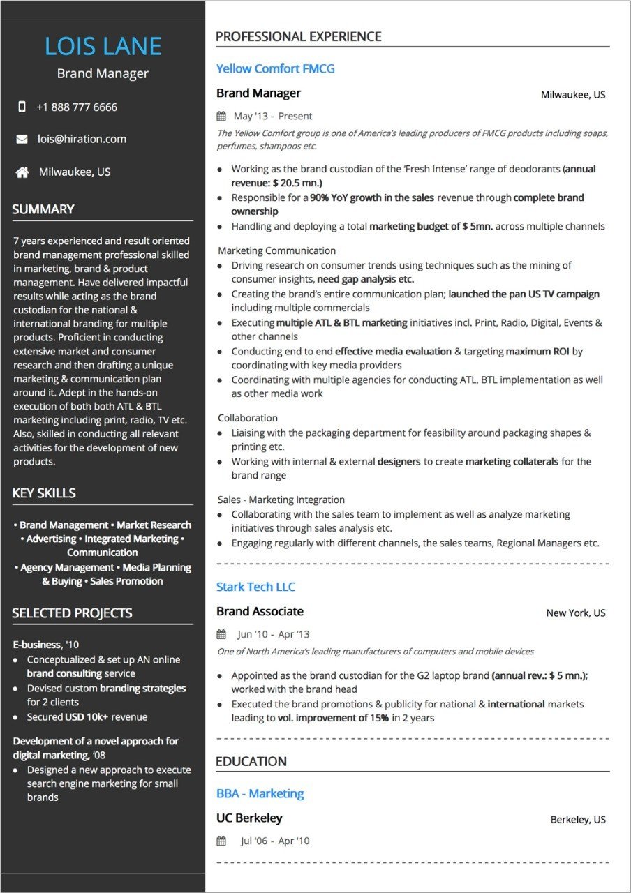 Work Experience One Year Experience Resume The 2 Secrets About Work ...