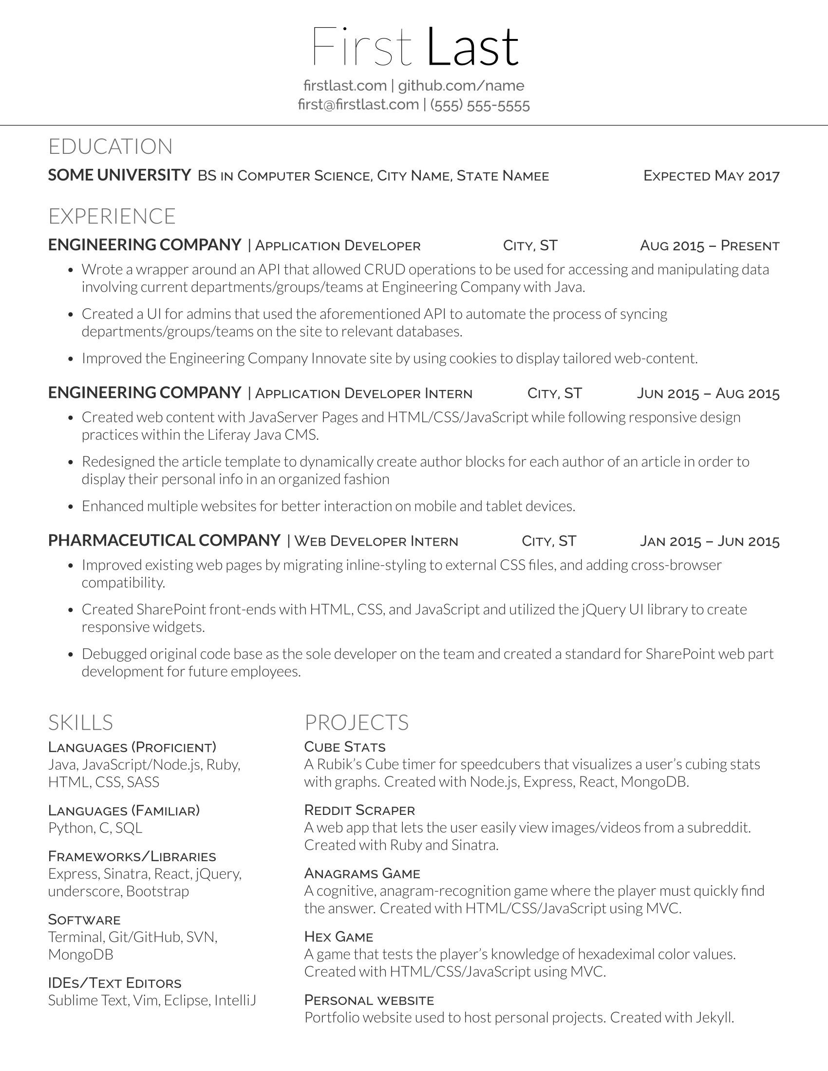 Would you consider this to be a bad resume format ...